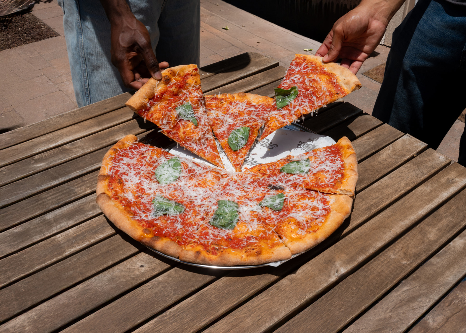 Tomato pizza at Milio's Pizza