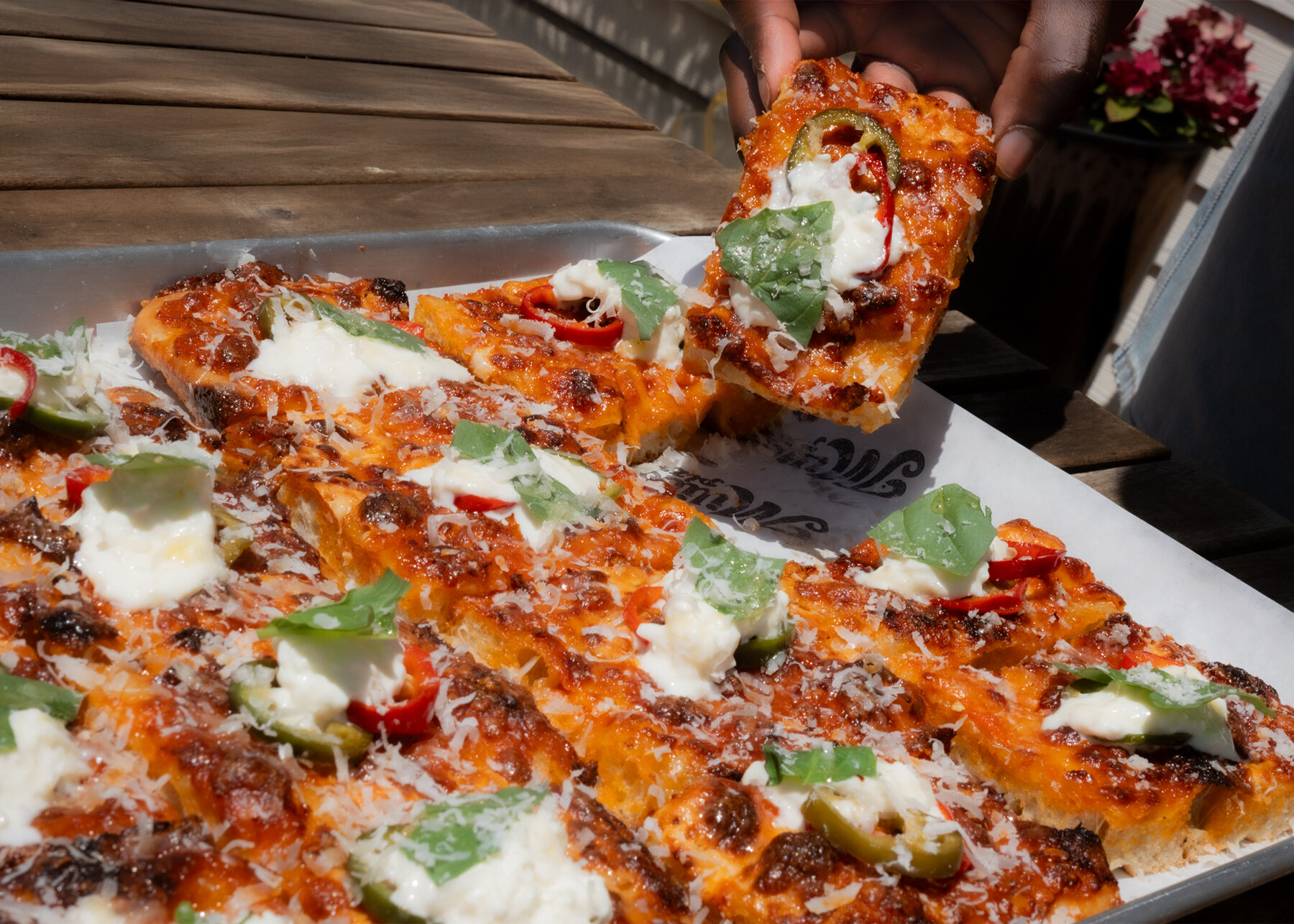 Spicy Vodka Square pizza at Milio's Pizza
